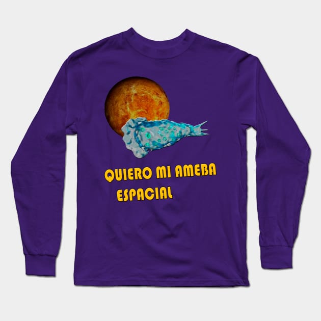 Quiero mi Ameba Espacial Long Sleeve T-Shirt by gengisar